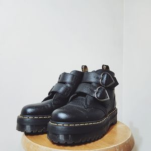 Dr Martens Devon Heart Buckle Platform Boots